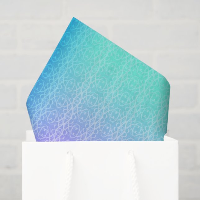 Papel De Seda Obra de arte digital abstracta con gradiente  (Bolsa de regalo)