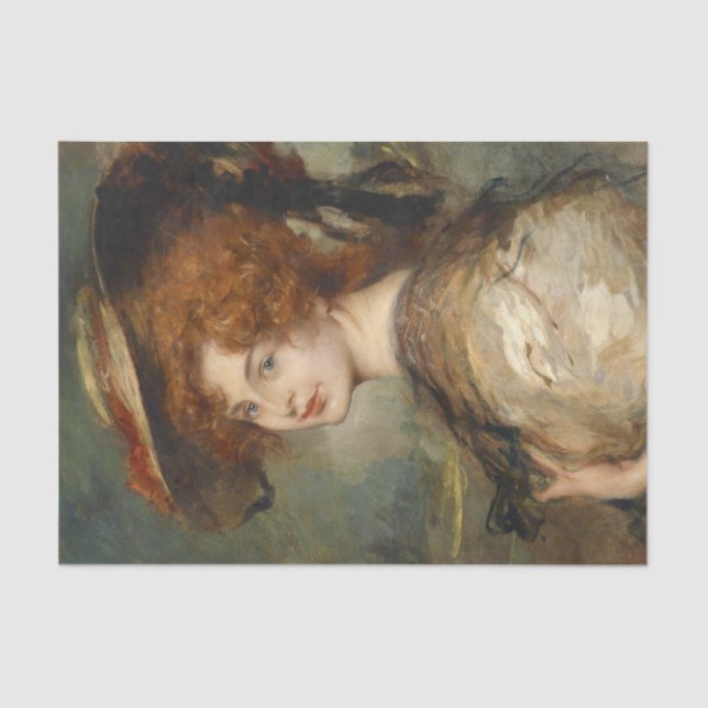 Papel De Seda Obra de arte victoriana eduardiana (Anverso)