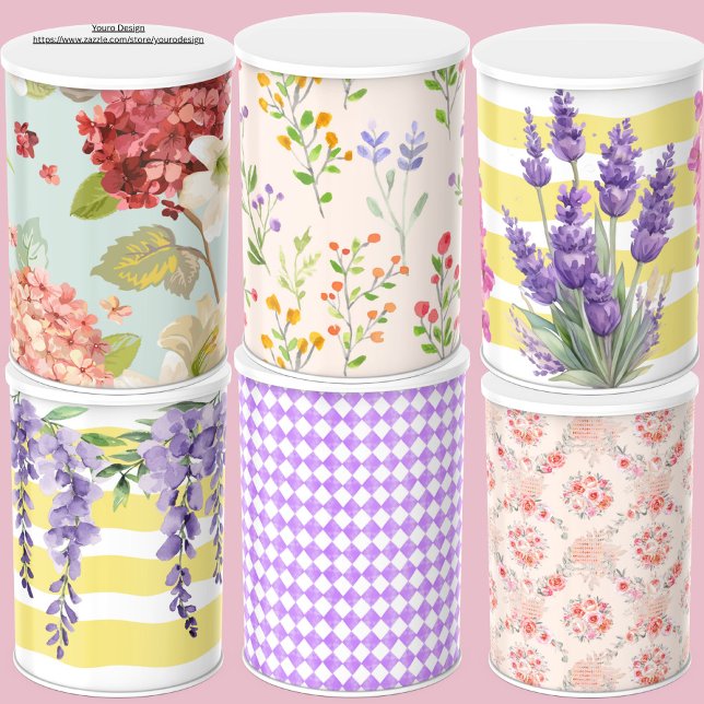 Papel De Seda Obra florida femenina de arte azul rosa Decoupage (Pretty botanical pastel and stripes decoupage tissue paper. Modern watecolor flowers tissue paper.)