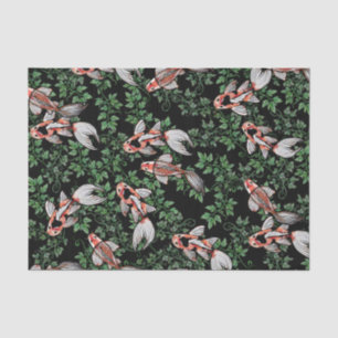 Papel De Seda Obras de arte de peces de Koi Pond