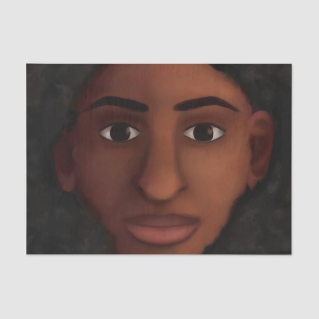 Papel De Seda Observación de la mujer negra (Anverso)