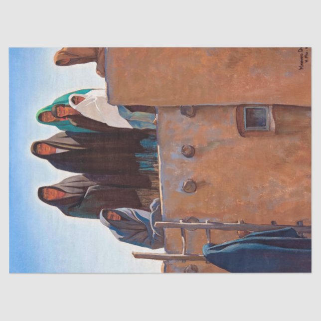 Papel De Seda Observadores desde el hogar por Maynard Dixon (Anverso)