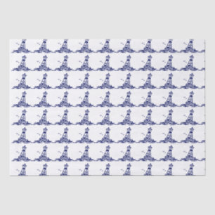 Papel De Seda Ocean Buoy and Seagulls DIY Colores Blue