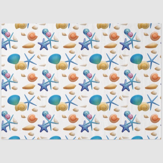 Papel De Seda Ocean Seasheles Decoupage Lg Elements (Anverso)