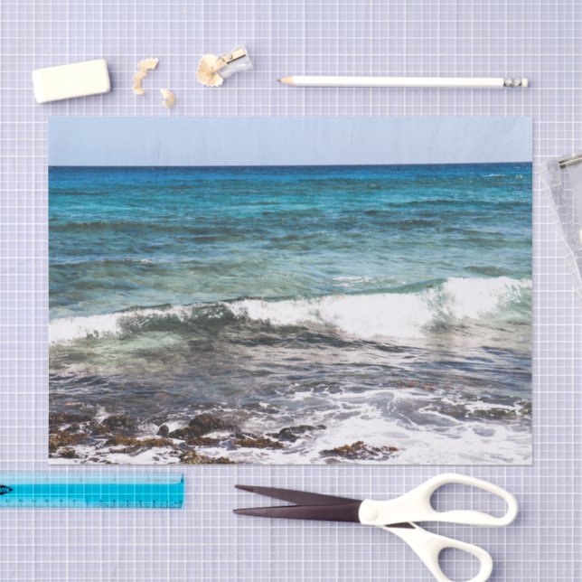Papel De Seda Océano Azur (Artesanía)