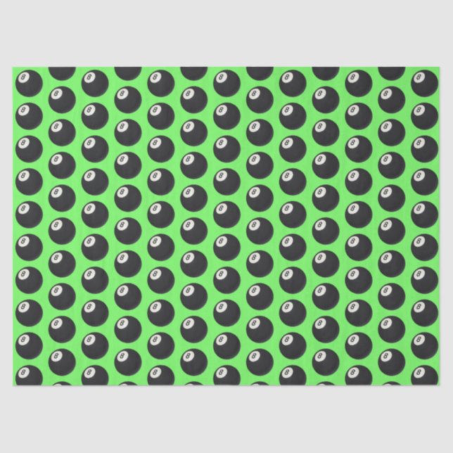 Papel De Seda Ocho bolas Y2K Snooker 90 verde de cal de neón (Anverso)