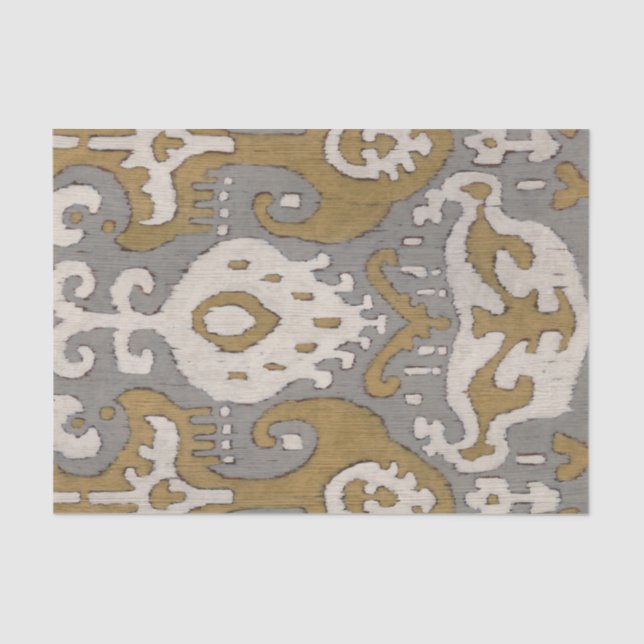 Papel De Seda Ochre Ikat II (Anverso)