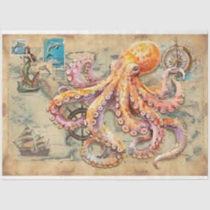 Papel De Seda Octopus en el mapa