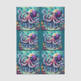 Papel De Seda Octopus Nautical Beach Coastoupage