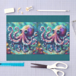 Papel De Seda Octopus Nautical Beach Coastoupage