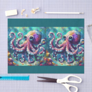 Papel De Seda Octopus Nautical Beach Coastoupage