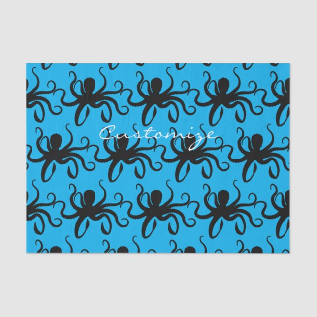 Papel De Seda Octopus Silhouette Thunder_Cove (Anverso)