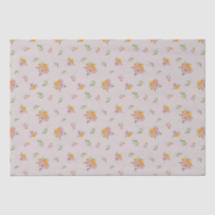 Papel De Seda Octubre Mes de Nacimiento Flores Marigold Cosmos