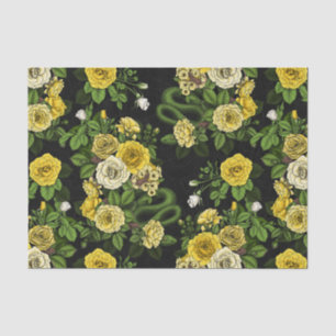 Papel De Seda Oculto en los rosas, amarillo y verde