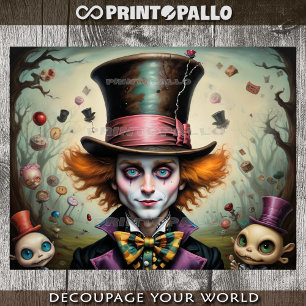 Papel De Seda Odio loco de Alicia en el estilo personalizado de 