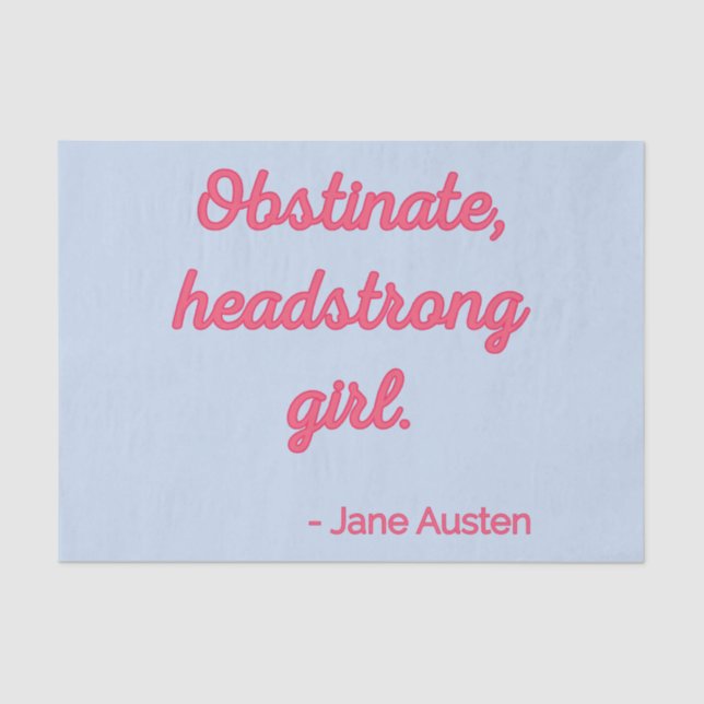 Papel De Seda Oferta de Orgullo y Prejuicio II - Estilo Cuto (Anverso)