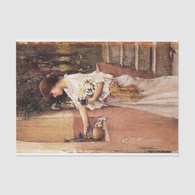 Papel De Seda Oferta romana de John William Waterhouse, 1890 (Anverso)