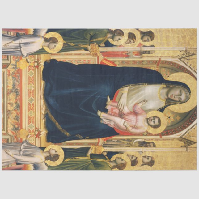 Papel De Seda Ognissanti Madonna, Giotto, 1306-1310 (Anverso)