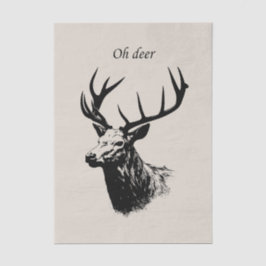 Papel De Seda Oh Deer Reindeer