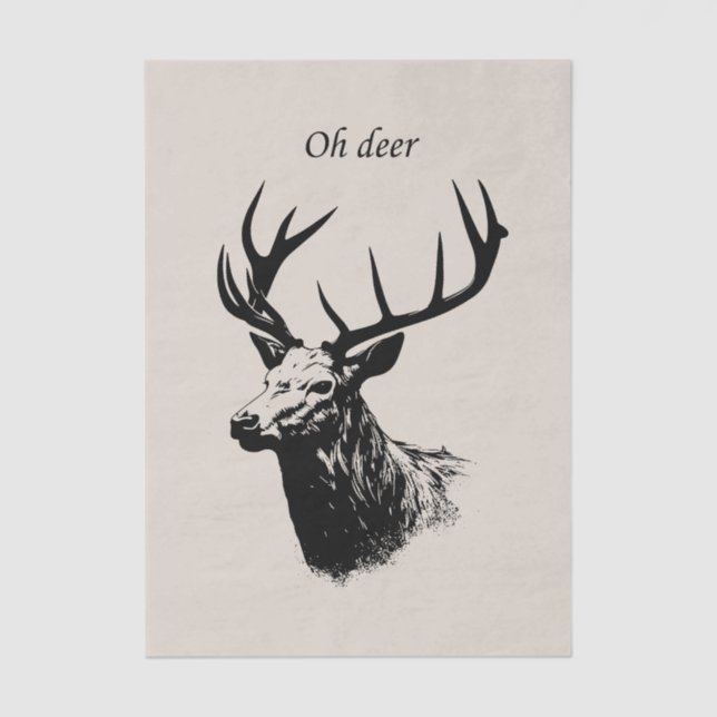 Papel De Seda Oh Deer Reindeer (Anverso)