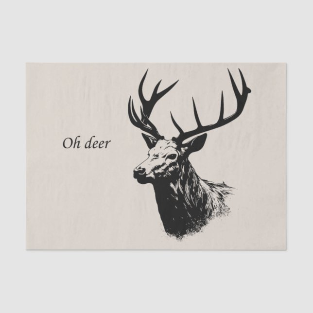 Papel De Seda Oh Deer Reindeer (Anverso)