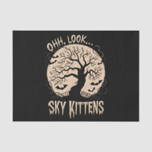 Papel De Seda Oh Look Sky Kittens Halloween Funny Bats Lover