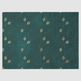 Papel De Seda Ojo abstracto de oro de plumas de pavo real en ver