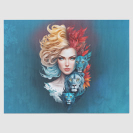 Papel De Seda Ojo de León y pelo estrellado