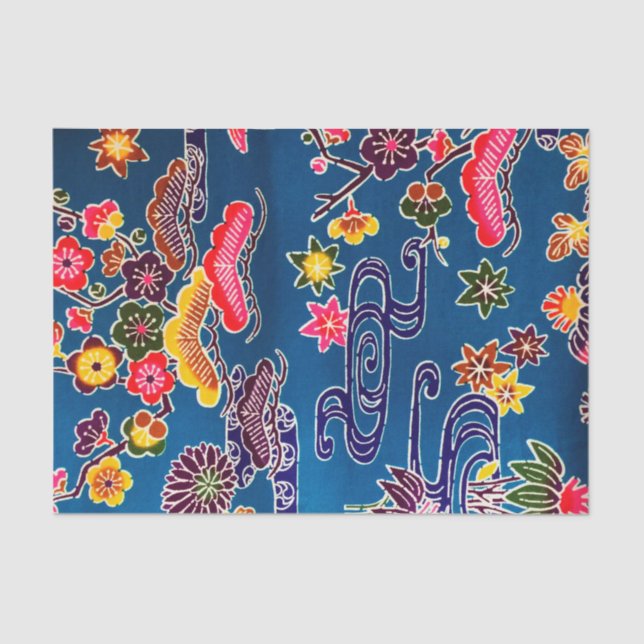 Papel De Seda Ojo japonés okinawense (Bingata) (Anverso)