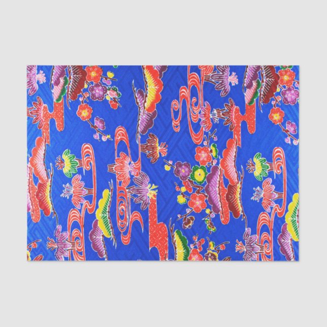 Papel De Seda Ojo japonés okinawense (Bingata) (Anverso)