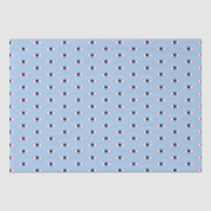 Papel De Seda Ojo Malvado Griego Con Ojos Azul Rosa