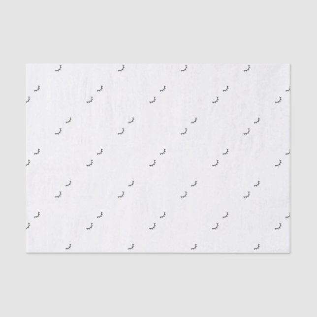 Papel De Seda Ojos cerrados, apenas pestañas (Anverso)