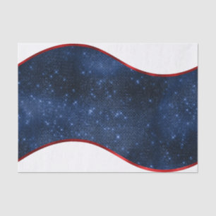 Papel De Seda Ola Azul Patriótica