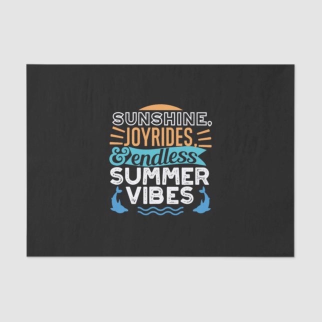 Papel De Seda Olas de atardecer y aventuras de verano - Verano G (Anverso)
