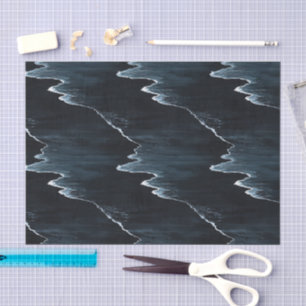 Papel De Seda Olas del Océano Playa Noche