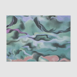 Papel De Seda Olas En Armonía De La Pour Acrílica Resumen De Art