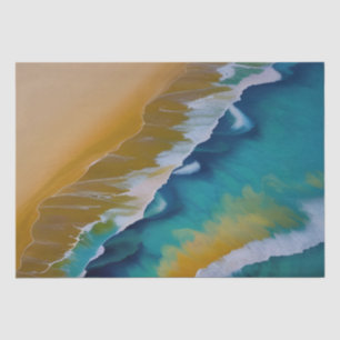 Papel De Seda Olas en una playa de arena