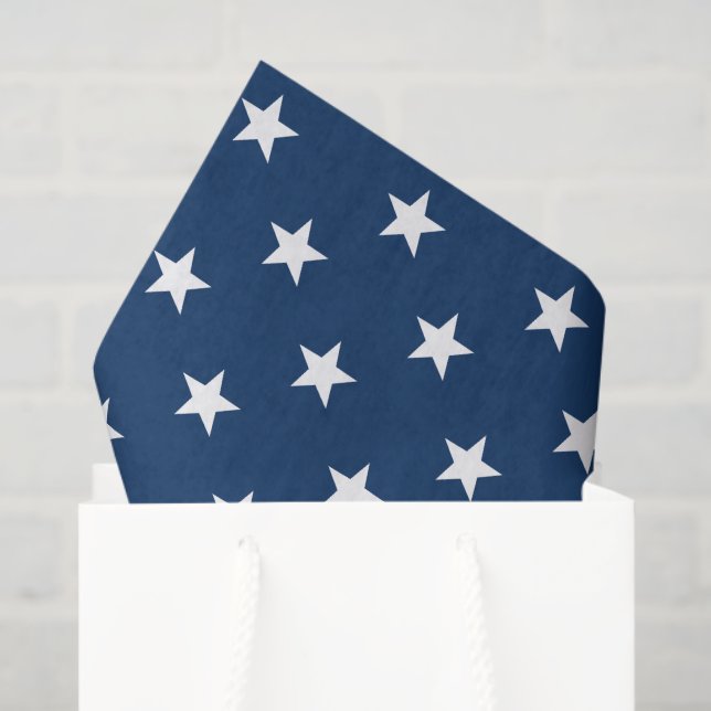 Papel de seda Old Glory Blue Stars (escala grande) (Bolsa de regalo)