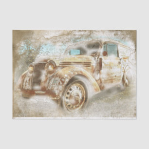 Papel De Seda Old Rusto Renault Juvaquatre Van Decoupage