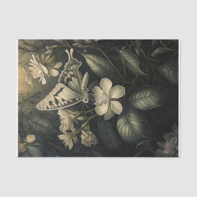 Papel De Seda Oleander Magic, polilla en el brillo (Anverso)