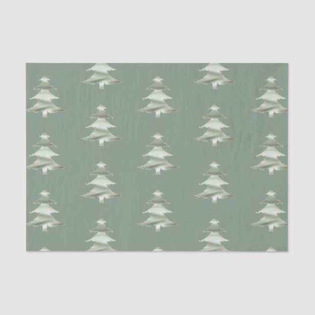 Papel De Seda Olive Pistachio Mint Green Christmas Tree (Anverso)
