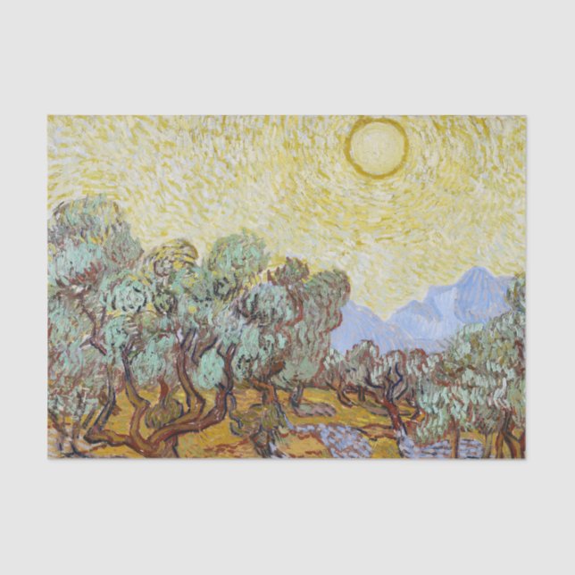 Papel De Seda Olive Trees Van Gough Decoupage Paper (Anverso)