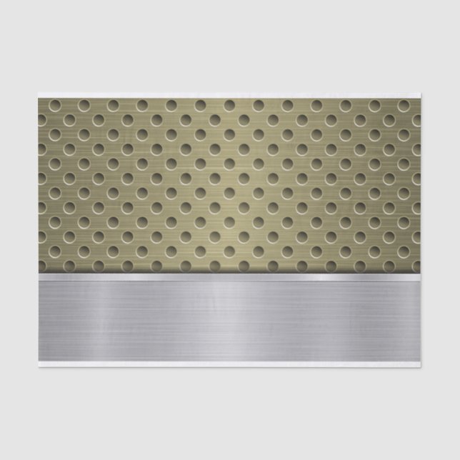 PAPEL DE SEDA OLIVE VERDE & SILVER PATRÓN METALIZADO (Anverso)