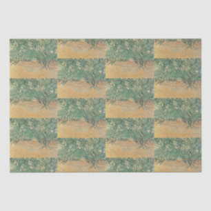 Papel De Seda Olivo de Van Gogh - Arte de la Naturaleza en Verde