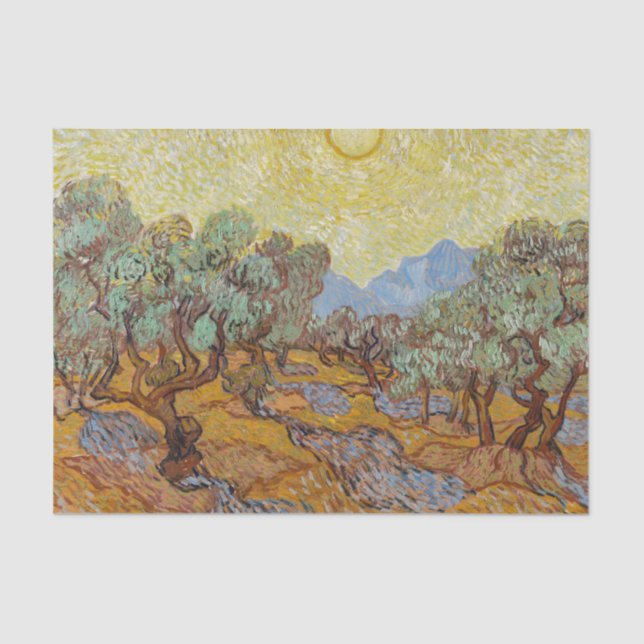 Papel De Seda Olivos, 1889, por Vincent van Gogh (Anverso)