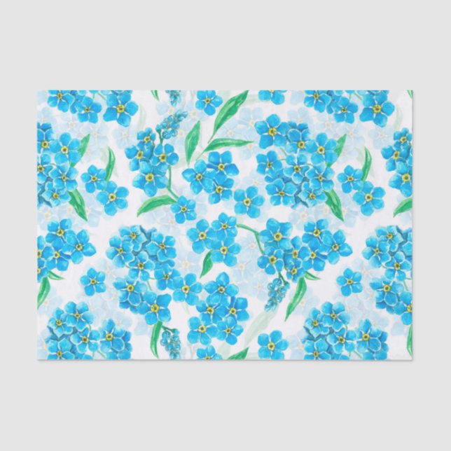 Papel De Seda Olvídate de las flores acuarelas (Anverso)