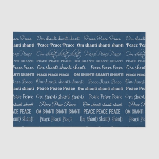 Papel De Seda Om Shanti, Paz (Anverso)