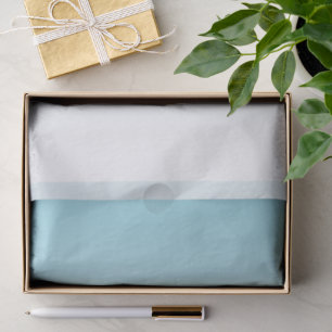 Papel De Seda Ombre blanco azul Aqua
