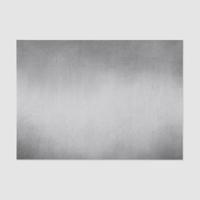 Papel De Seda Ombre blanco gris moderno (Anverso)