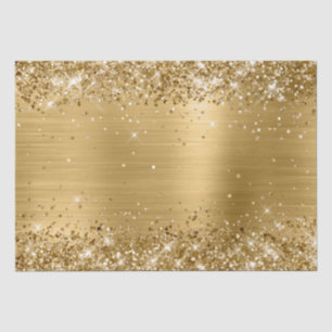 Papel De Seda Ombre de Hoja de Oro Brillante
